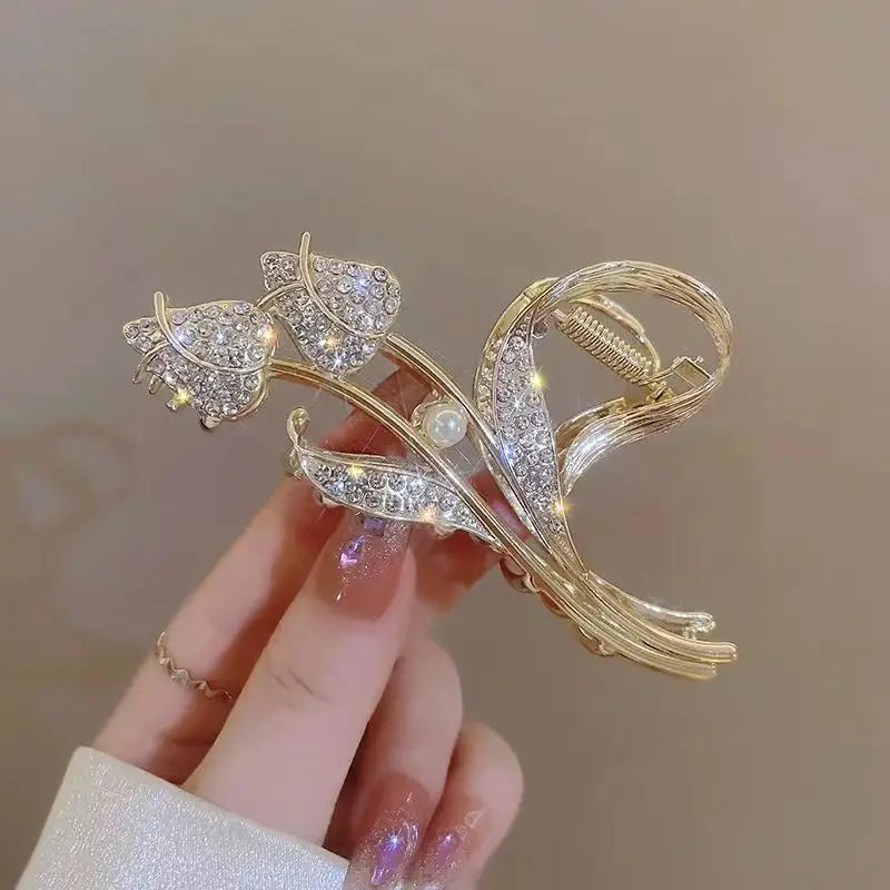 Alloy Hair Clip,Large hair Accessories, Simple hairpin,Thin hair Styling Tools for women