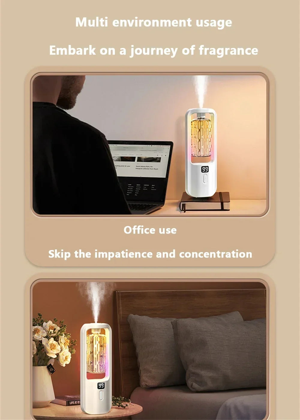 5 Gear Aroma Diffuser Fragrance Essential Oil Aromatherapy Machine Wall Mounted Humidifier Machine Air Freshener Bedroom Toilet
