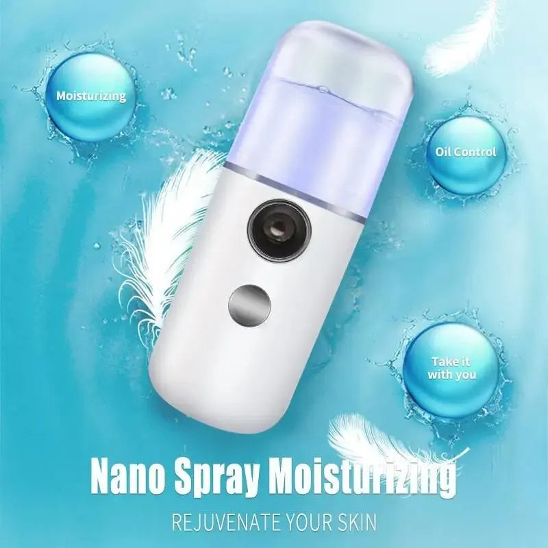 Mist Sprayer Facial Mister Mini Portable Rechargeable Handy Face Humidifier Facial Sprayer Skin Care Machine For Face Hydrating
