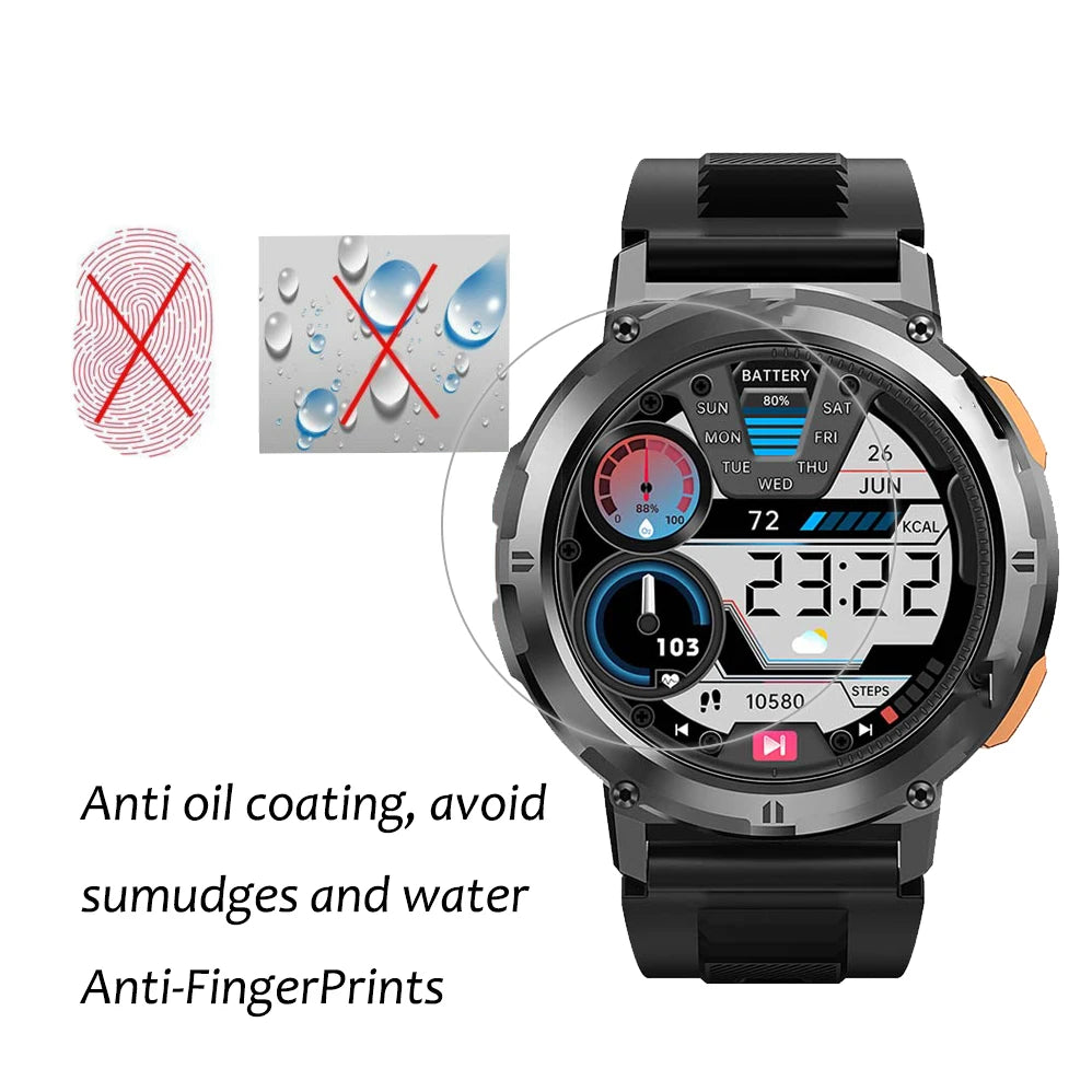 5pcs pack Tempered Glass for Kospet Tank T2 Ultra Smart watch Glass Screen Protector 9H 2.5D Film