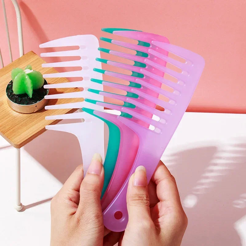 Large Wide-tooth Curly Hair Comb Curly Women Smooth Hair Comb No Knot Thickened Hairdressing Comb Hair Styling Tools