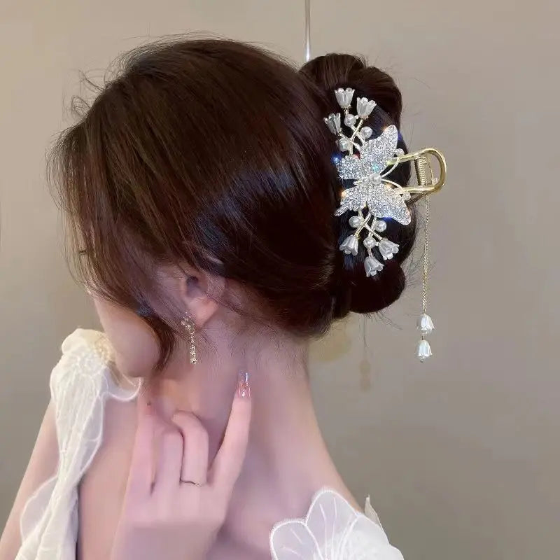 Alloy Hair Clip,Large hair Accessories, Simple hairpin,Thin hair Styling Tools for women