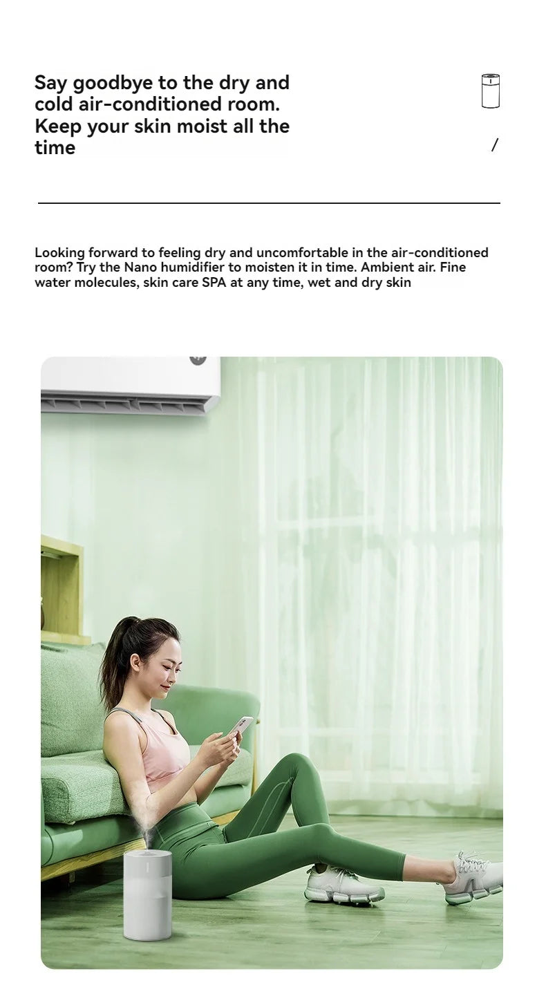 260ML Poratable Automatic Humidifier DiffuserWithout Oil Mute Quite Humidier Car USB For Home HouseWith Light Mini Humidifier