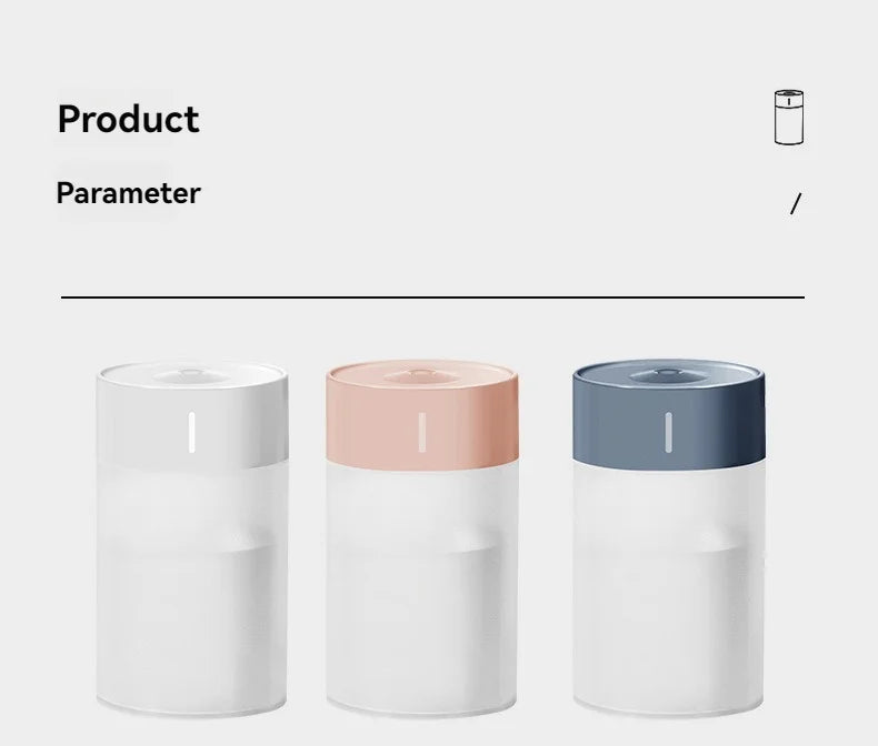 260ML Poratable Automatic Humidifier DiffuserWithout Oil Mute Quite Humidier Car USB For Home HouseWith Light Mini Humidifier