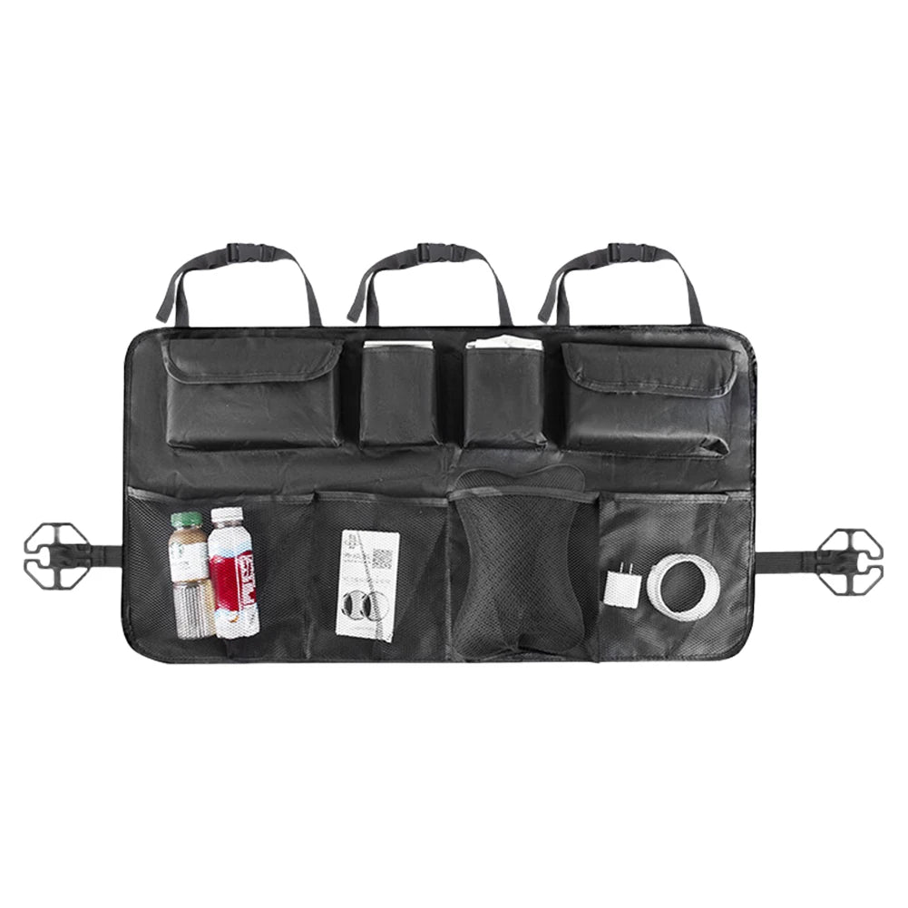 Car Trunk Storage Bag Adjustable Multi-Pocket Backseat Organizer Universal Car Backseat Hanging Organizer Bag Car Accessories