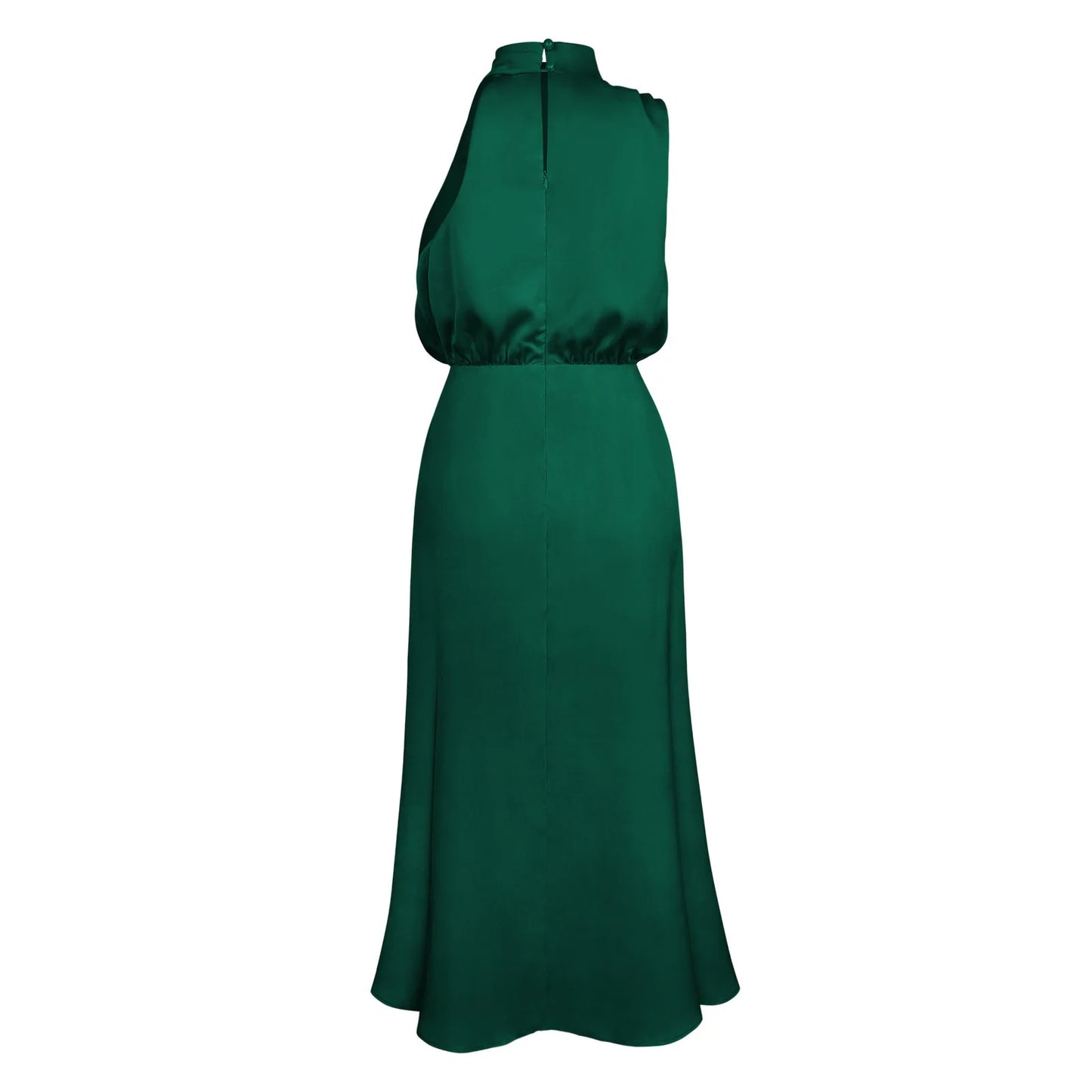 Summer Luxury Sleeveless Silk Satin Long Dress Women Elegant Off Shoulder Celebrity Evening Dress Partywear Lady Trumpet Dress