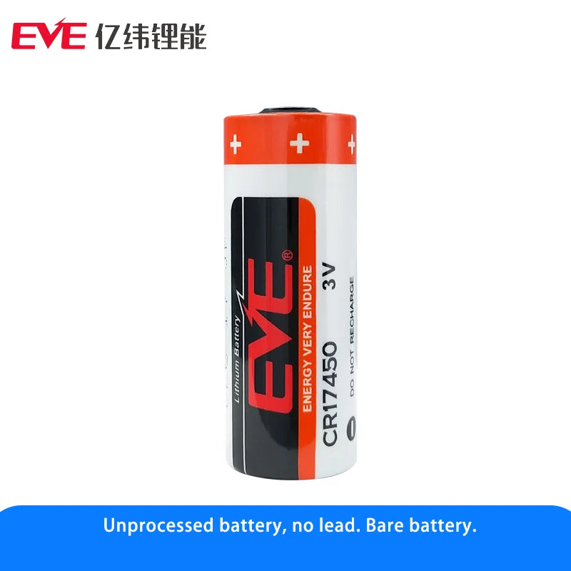 Original EVE CR17450 3V 2400mah Li-MnO2 Lithium Batteries For Intelligent Water Meter Smoke And Fire Detection Alarm GPS Locator