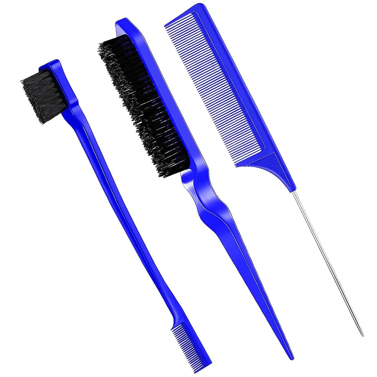 Double Sided Edge Control Hair Comb Hair Styling Brush Set Teasing Comb Slick Back Hair Brush for Men Women Comb Accessories