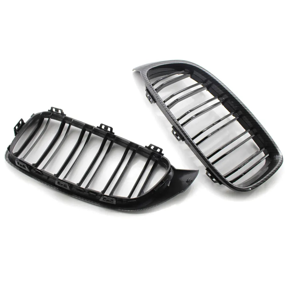 Carbon Fiber A Pair Front Hood Kidney Sport Grill Grille For BMW F32 F33 F36 M3 M4 F80 F82 F83 4-Series 2013 2014 2015 2016-2018