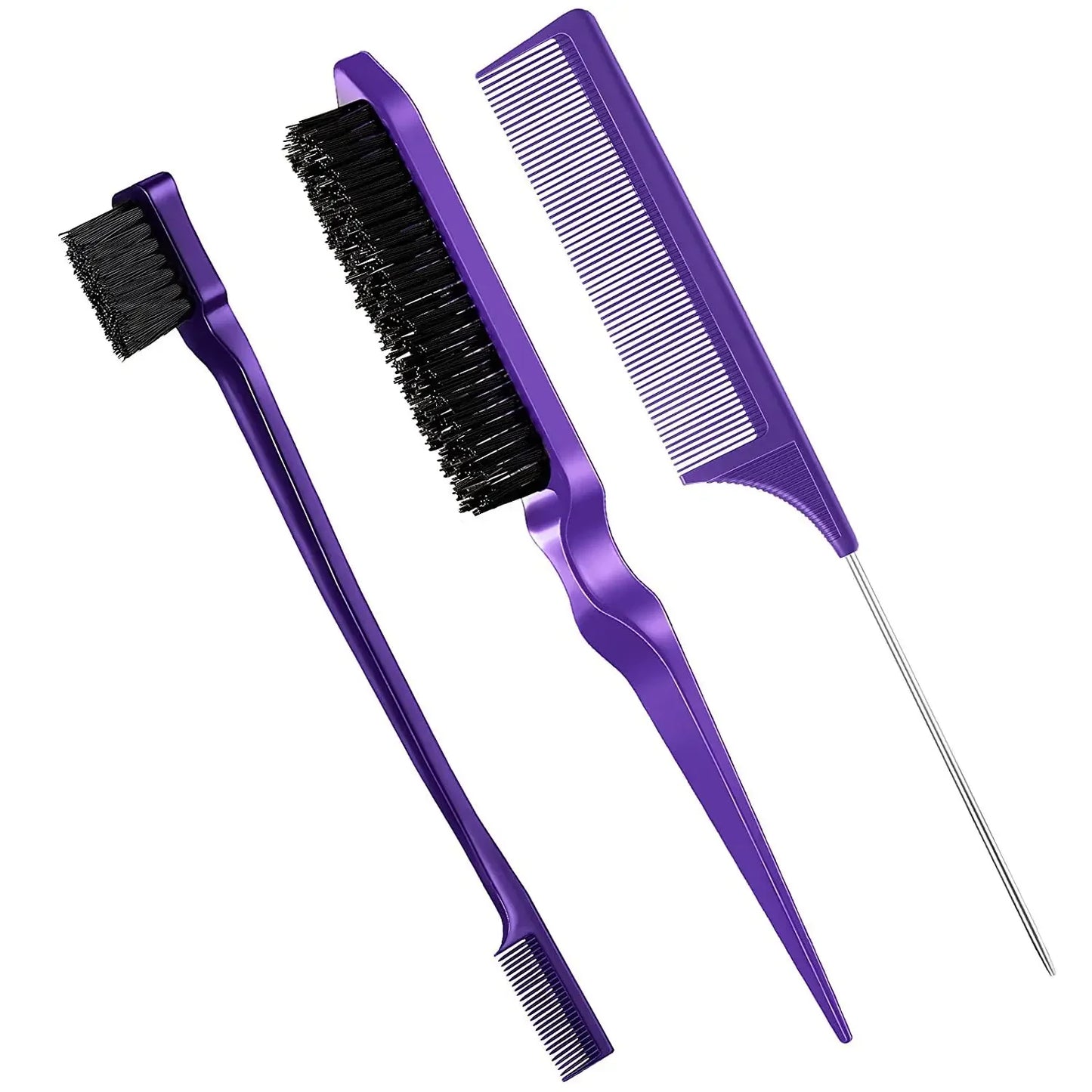 Double Sided Edge Control Hair Comb Hair Styling Brush Set Teasing Comb Slick Back Hair Brush for Men Women Comb Accessories