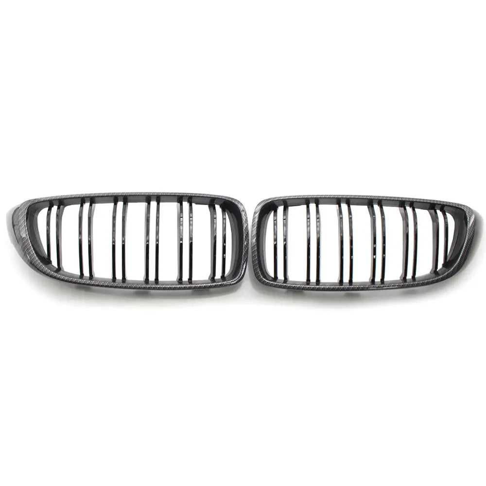 Carbon Fiber A Pair Front Hood Kidney Sport Grill Grille For BMW F32 F33 F36 M3 M4 F80 F82 F83 4-Series 2013 2014 2015 2016-2018