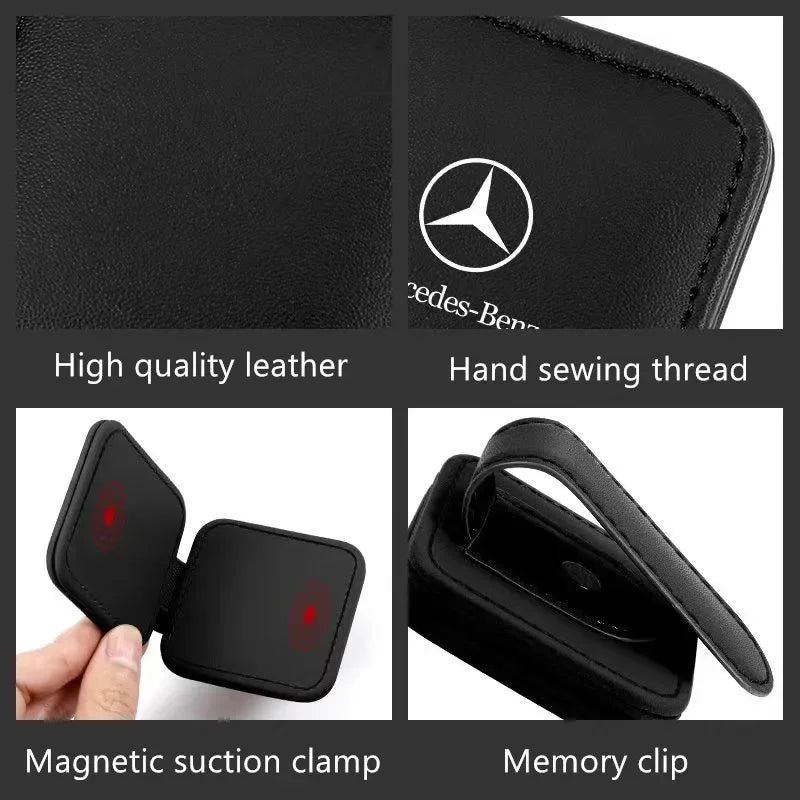 Car Interior Sun Visor Eyeglasses Holder Sunglasses Clip For Mercedes Benz W222 W203 W206 W220 W205 W211 W212 W201 W210 W108 GLC