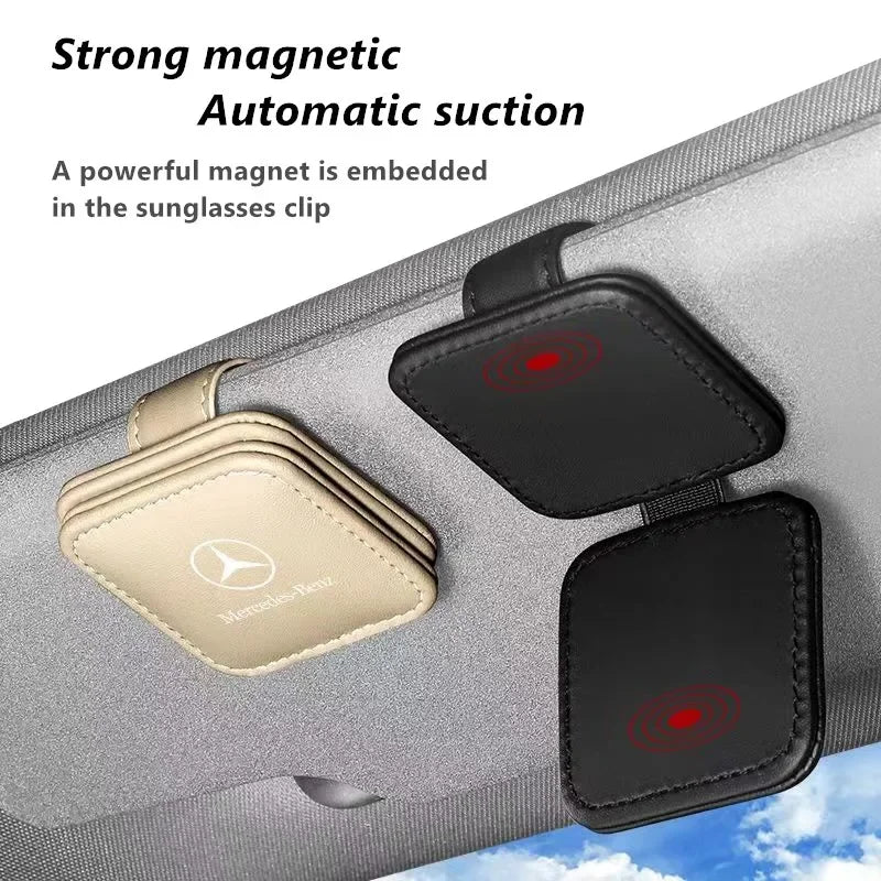Car Interior Sun Visor Eyeglasses Holder Sunglasses Clip For Mercedes Benz W222 W203 W206 W220 W205 W211 W212 W201 W210 W108 GLC