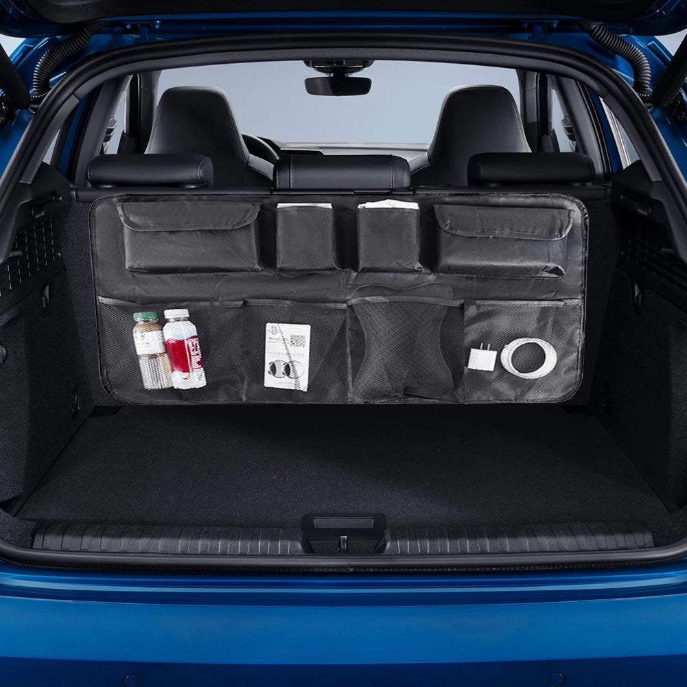 Car Trunk Storage Bag Adjustable Multi-Pocket Backseat Organizer Universal Car Backseat Hanging Organizer Bag Car Accessories