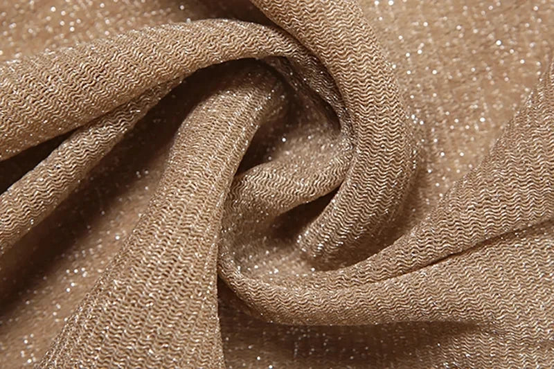 Totatoop Elegant Gold Glitter Tank Dress For Women 2024 Summer Sleeveless Slim Fit Vintage Party Long Dress Beach Robe Clothing