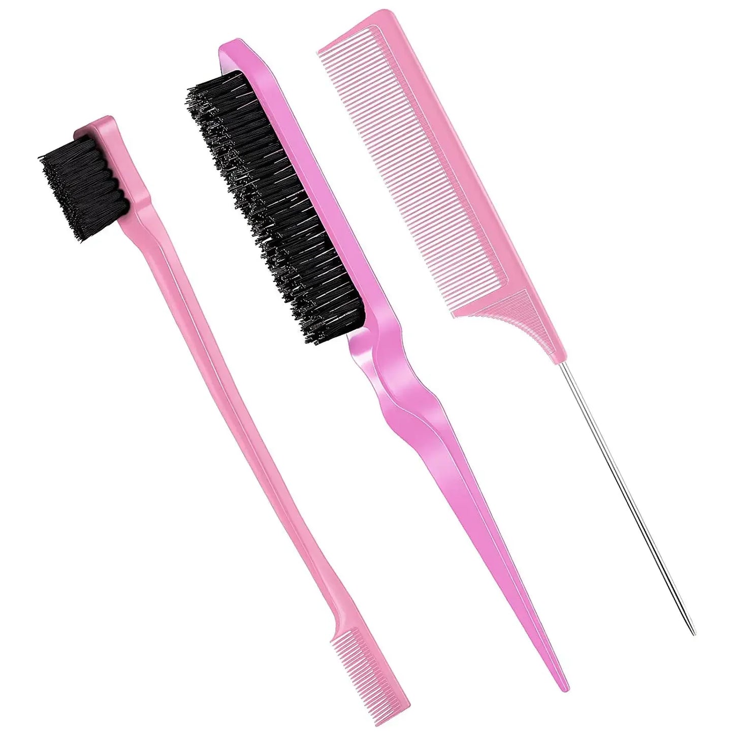 Double Sided Edge Control Hair Comb Hair Styling Brush Set Teasing Comb Slick Back Hair Brush for Men Women Comb Accessories