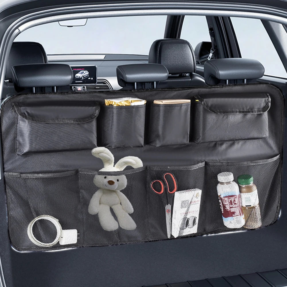 Car Trunk Storage Bag Adjustable Multi-Pocket Backseat Organizer Universal Car Backseat Hanging Organizer Bag Car Accessories