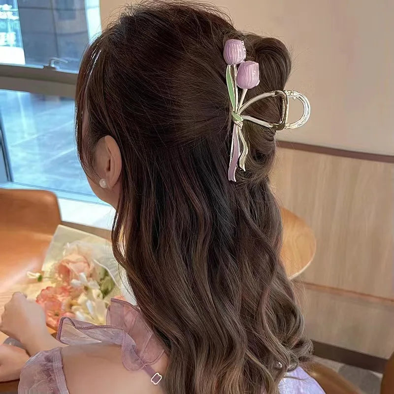Alloy Hair Clip,Large hair Accessories, Simple hairpin,Thin hair Styling Tools for women